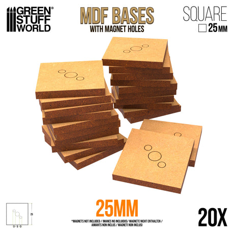 GSW - Socles carrés MDF 25x25mm