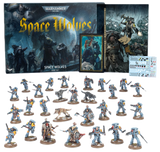 boite d'armée space wolves, avec les figurines contenues dans l'army set
