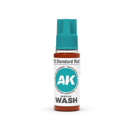 AK Acrylic Washes - Standard Rust Wash - 18 mL
