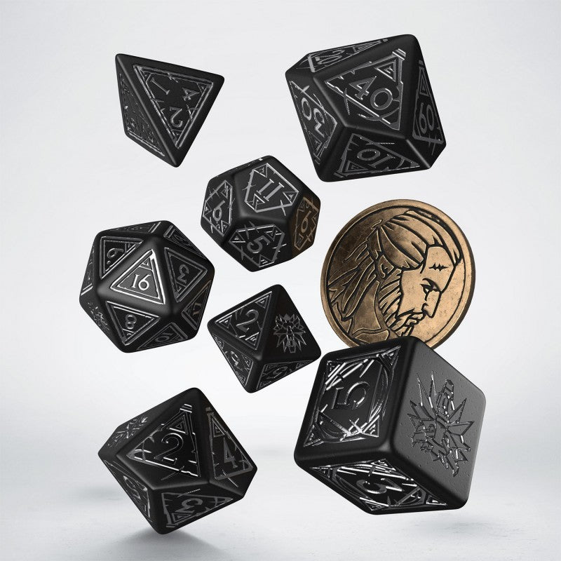 Set de dés The Witcher - Geralt, l'épée en argent