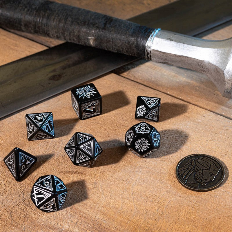 Set de dés The Witcher - Geralt, l'épée en argent