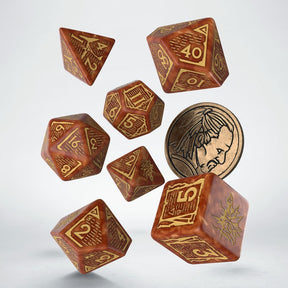 Set de dés pour jeu de rôle d20 d10 d12 d6 d8 d4 d2