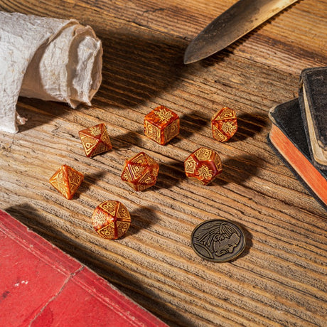 Set de dés pour jeu de rôle d20 d10 d12 d6 d8 d4 d2
