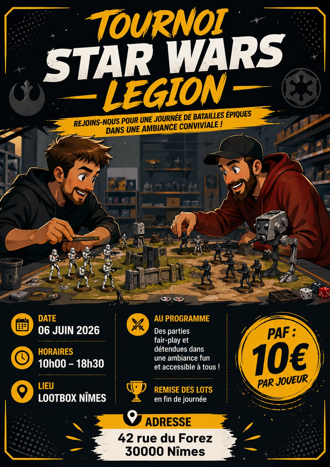 Inscription Tournoi Star Wars Legion