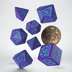 Set de dés pour jeu de rôle d20 d10 d12 d6 d8 d4 d2