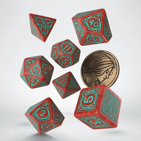 Set de dés pour jeu de rôle d20 d10 d12 d6 d8 d4 d2