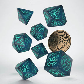 Set de dés pour jeu de rôle d20 d10 d12 d6 d8 d4 d2
