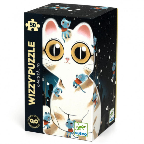 Wizzy'Puzzle phosphorescent 50 pcs - Chats câlins