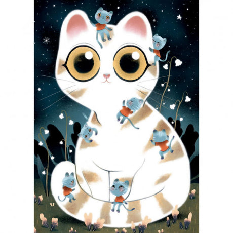 Wizzy'Puzzle phosphorescent 50 pcs - Chats câlins